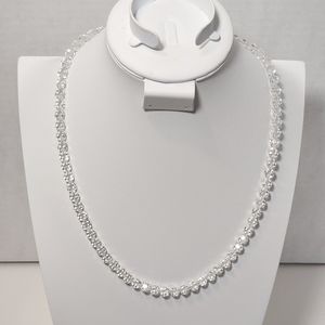 VINTAGE Faceted Glass Crystal Beaded Statement Necklace